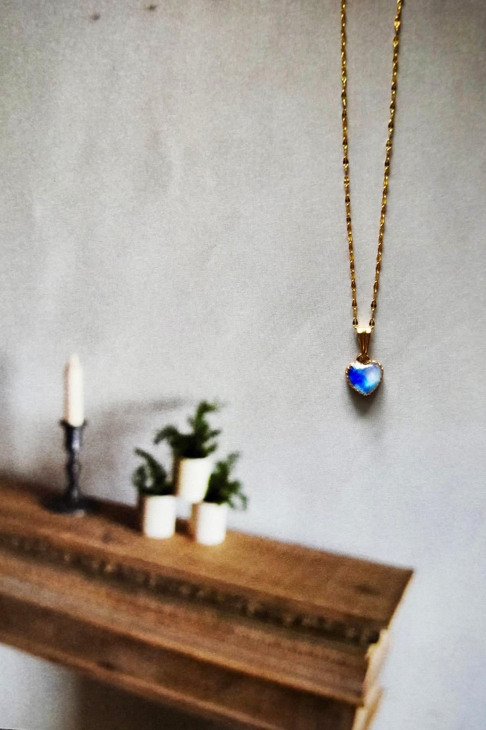 マーブルネックレス　海洋プラスチック　アップサイクル　アクセサリー　ピアス　ブルー系 | 8枚目