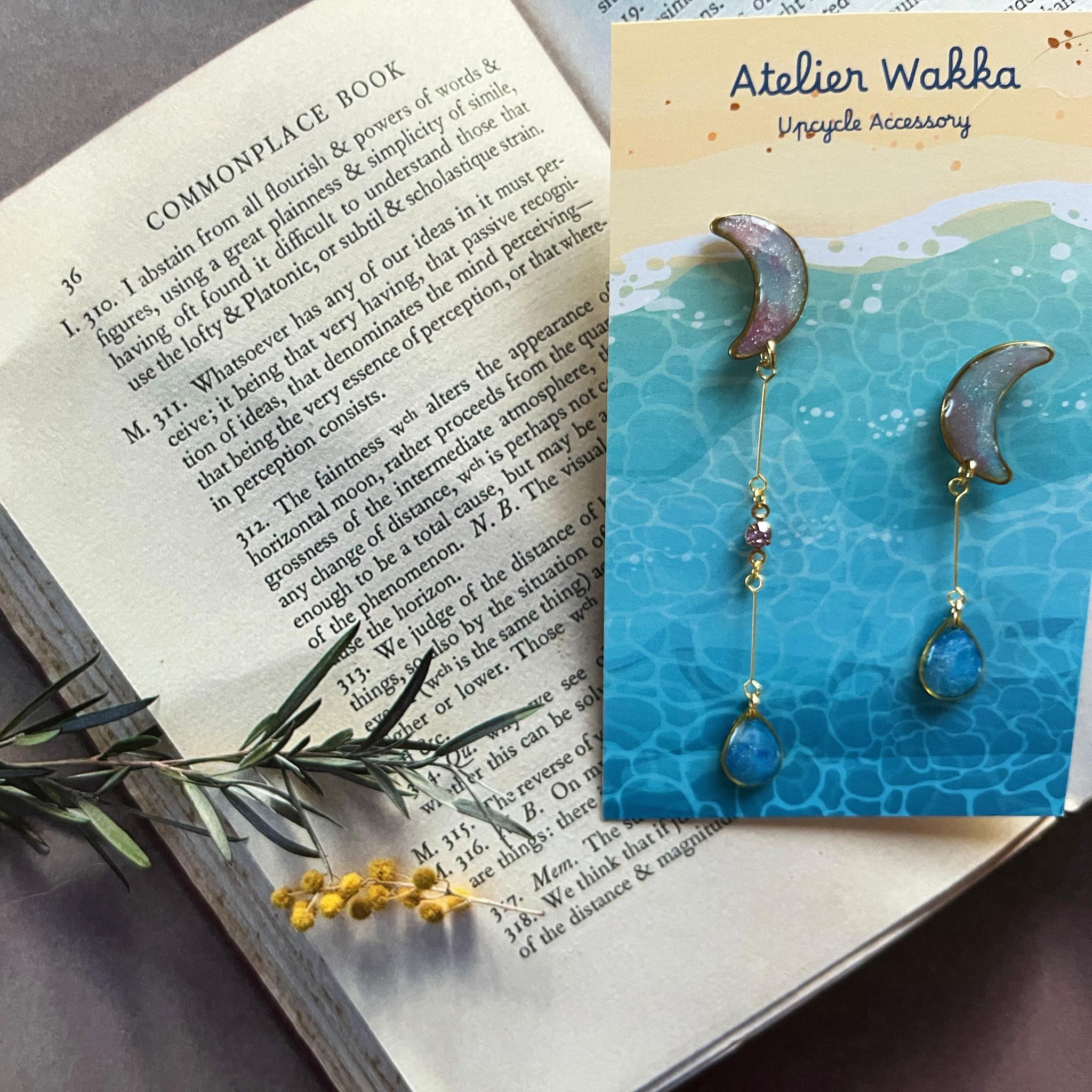 憧れの月C 海洋プラスチック アップサイクル アクセサリー ピンク系 | 6枚目