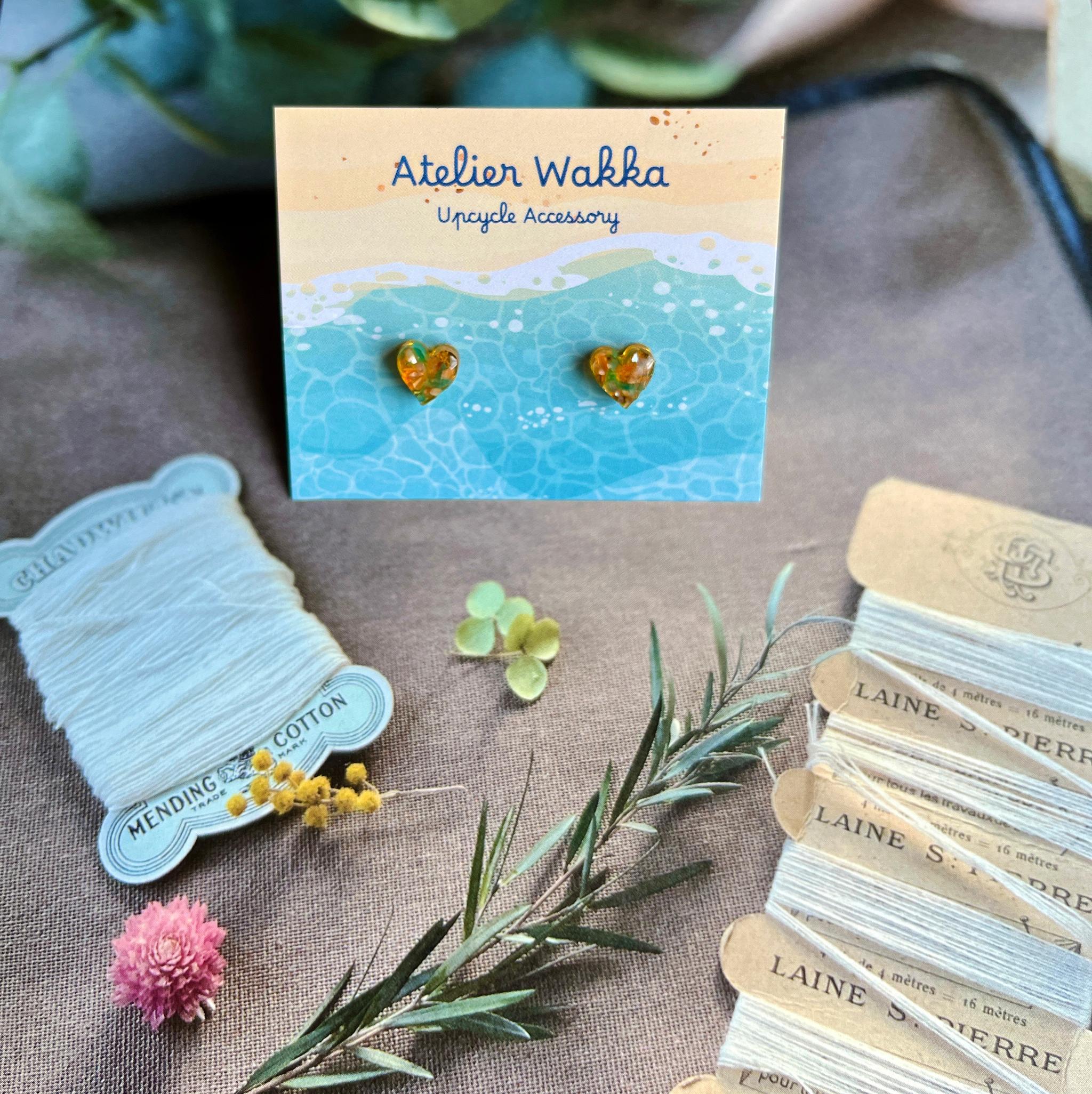 fairy heart 海洋プラスチック アップサイクル アクセサリー ピアス | 3枚目