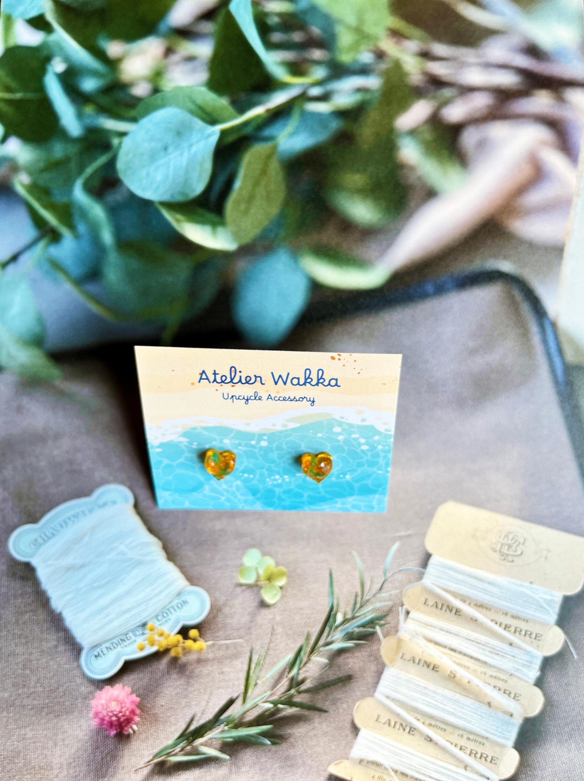 fairy heart 海洋プラスチック アップサイクル アクセサリー ピアス | 6枚目