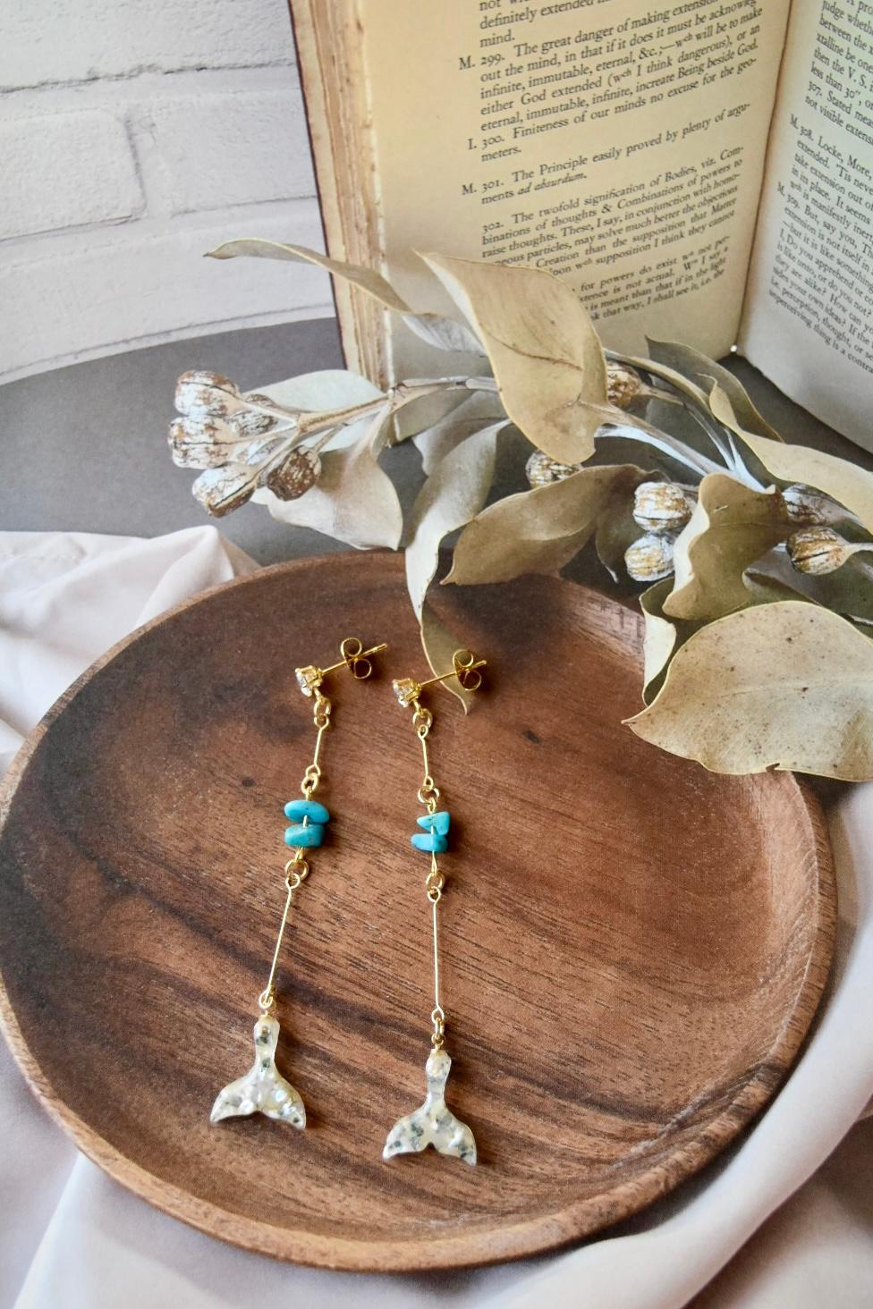 海の煌めきB 海洋プラスチック アップサイクル アクセサリー ピアス ホワイト系 | 3枚目